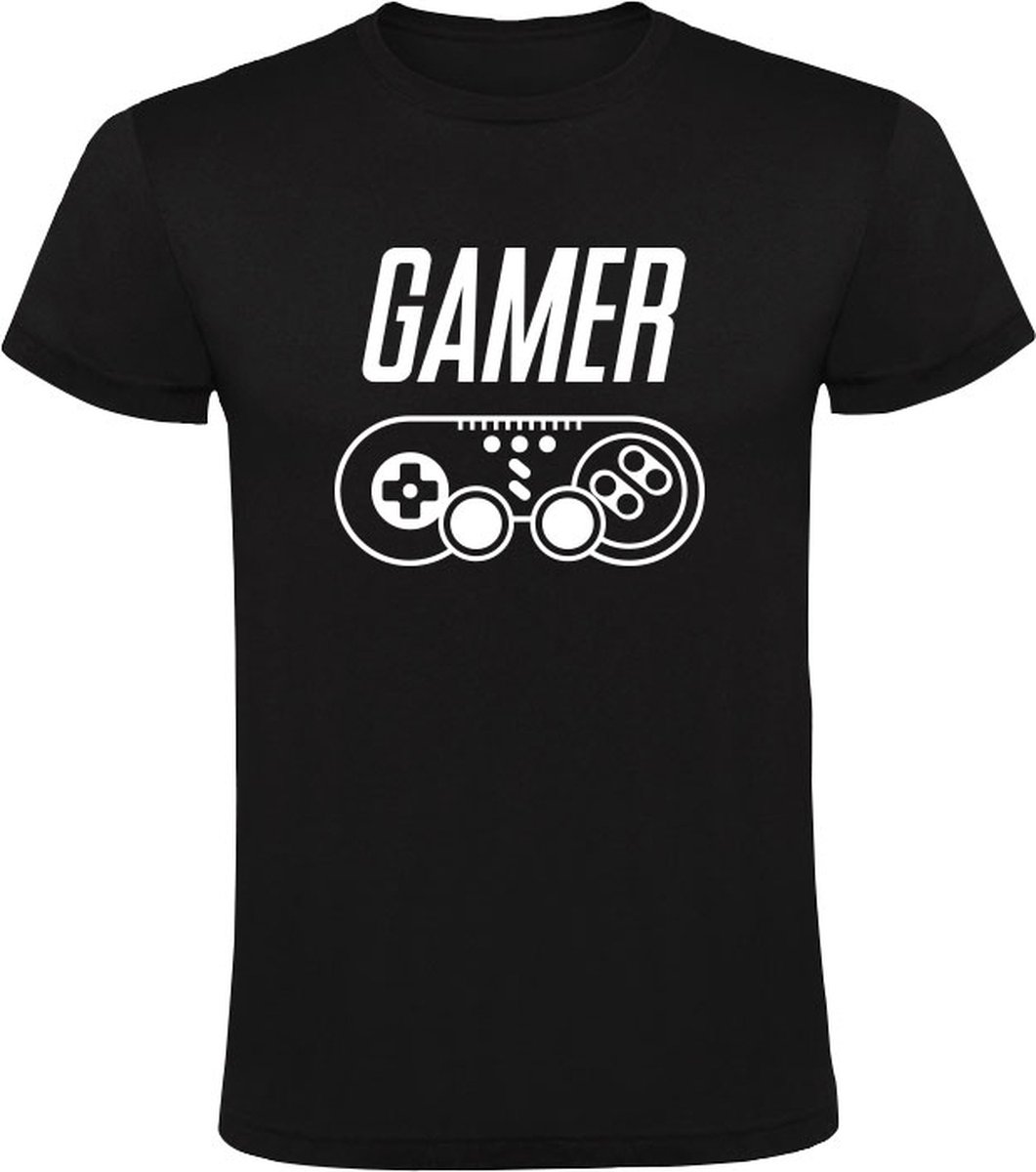 Gamer | Kinder T-shirt 104 | Zwart | Joystick | Controller | Game Console | Computerspel | Game Computer | Videogame | Videospel |  Playstation | Nintendo | Xbox